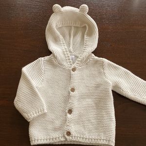 Baby sweater cardigan hooded